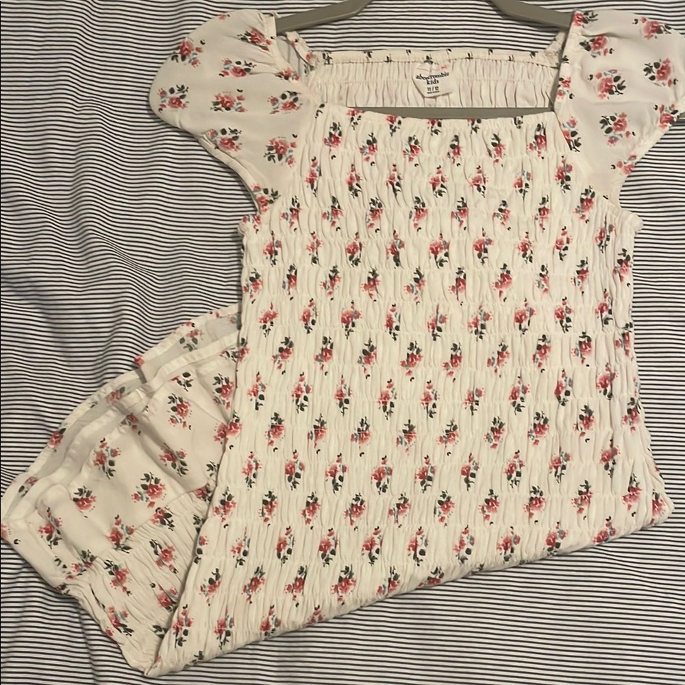 Floral Print Dress with Puff Sleeves